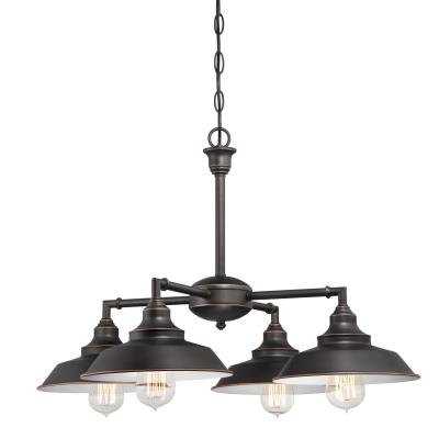 Iron Hill Four-Light Indoor Chandelier/Semi-Flush Mount Ceiling Fixture