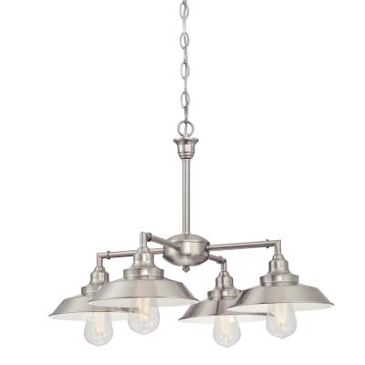 Iron Hill Four-Light Indoor Chandelier/Semi-Flush Mount Ceiling Fixture