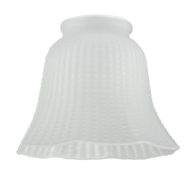 4,4 cm Frosted Ribbed Glass Bell Shade